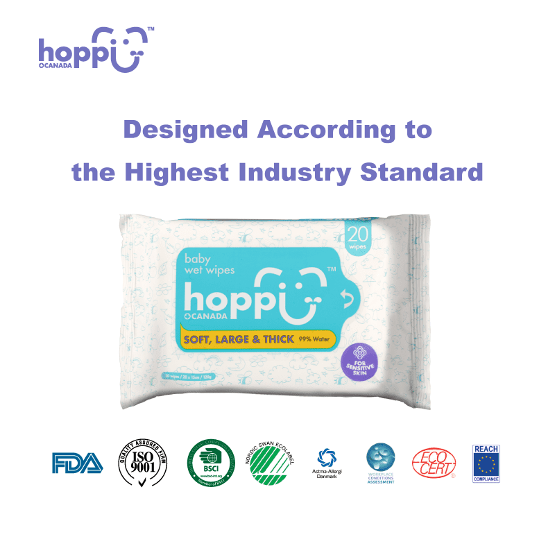hoppi baby natural pure water wet wipes tissue 宝宝安全湿巾 tisu basah